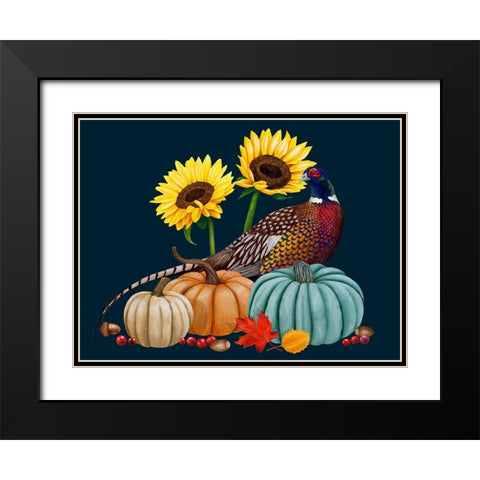 Pheasant Harvest I Black Modern Wood Framed Art Print with Double Matting by Popp, Grace