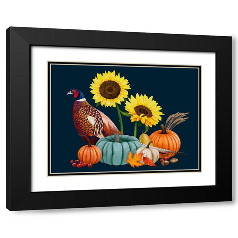 Pheasant Harvest II Black Modern Wood Framed Art Print with Double Matting by Popp, Grace