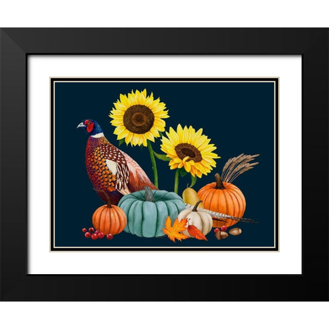 Pheasant Harvest II Black Modern Wood Framed Art Print with Double Matting by Popp, Grace