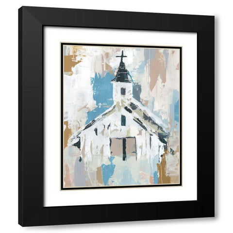 Sunday Chapel I Black Modern Wood Framed Art Print with Double Matting by Warren, Annie