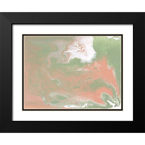 Saltwater Pastels II Black Modern Wood Framed Art Print with Double Matting by Studio W