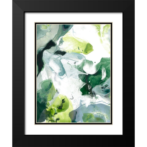 Jungle Marble I Black Modern Wood Framed Art Print with Double Matting by Vess, June Erica