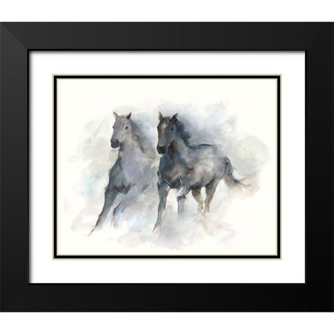 Run Free II Black Modern Wood Framed Art Print with Double Matting by Harper, Ethan
