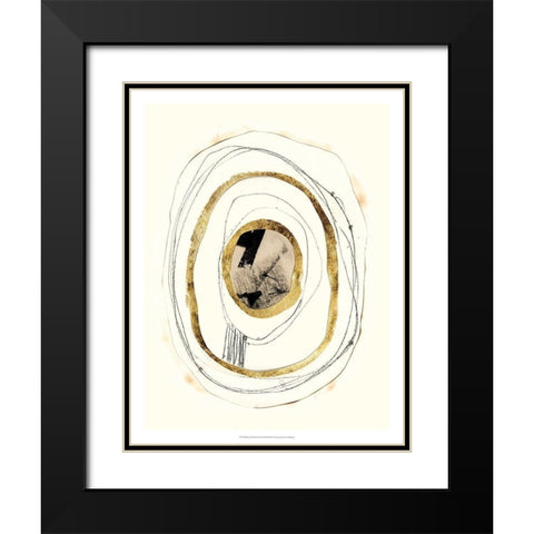 Paper, Gold and Smoke II Black Modern Wood Framed Art Print with Double Matting by Goldberger, Jennifer