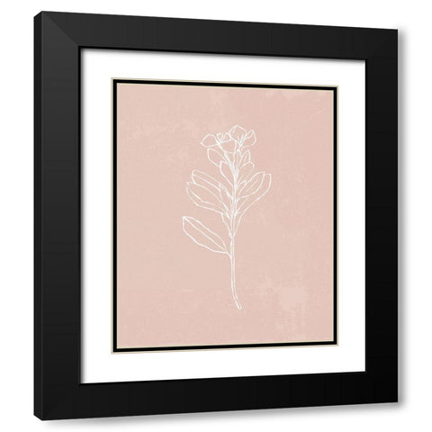 Blush Bloom I Black Modern Wood Framed Art Print with Double Matting by Warren, Annie