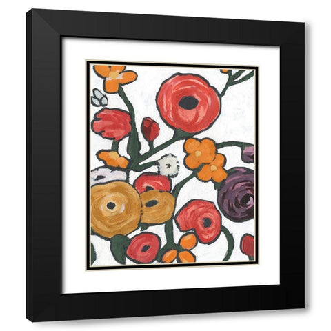 Stretching Blooms I Black Modern Wood Framed Art Print with Double Matting by Warren, Annie