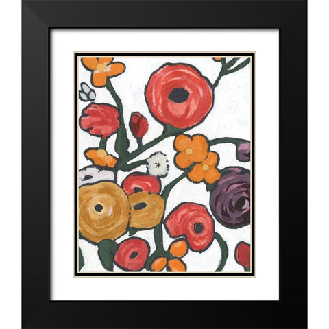 Stretching Blooms I Black Modern Wood Framed Art Print with Double Matting by Warren, Annie