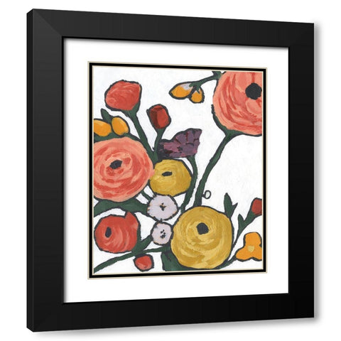 Stretching Blooms II Black Modern Wood Framed Art Print with Double Matting by Warren, Annie