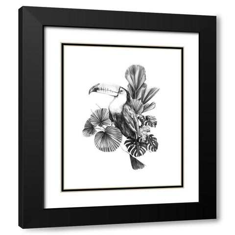 Toucan Toile I Black Modern Wood Framed Art Print with Double Matting by Scarvey, Emma