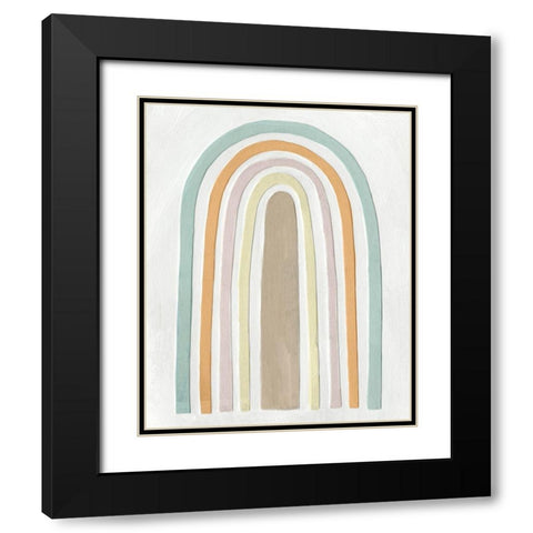 Arco Colori I Black Modern Wood Framed Art Print with Double Matting by Scarvey, Emma