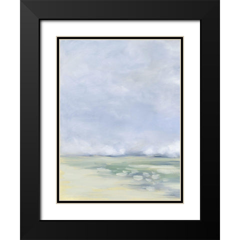 Coastal Fog Black Modern Wood Framed Art Print with Double Matting by Keusder, Danusia