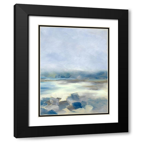 Foggy Shores Black Modern Wood Framed Art Print with Double Matting by Keusder, Danusia