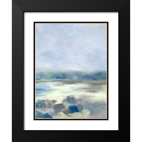 Foggy Shores Black Modern Wood Framed Art Print with Double Matting by Keusder, Danusia