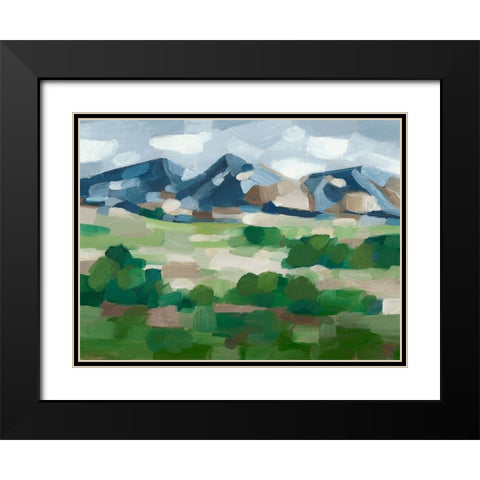 Blue Ridge Valley I Black Modern Wood Framed Art Print with Double Matting by Harper, Ethan
