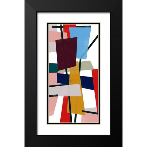 Polygon Mobile I Black Modern Wood Framed Art Print with Double Matting by Vess, June Erica