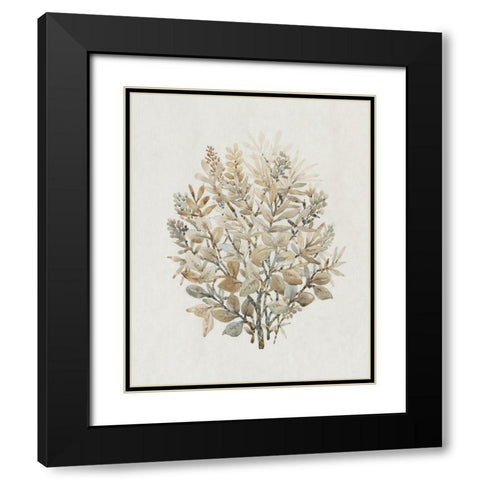 Leaf Arrangement II Black Modern Wood Framed Art Print with Double Matting by OToole, Tim