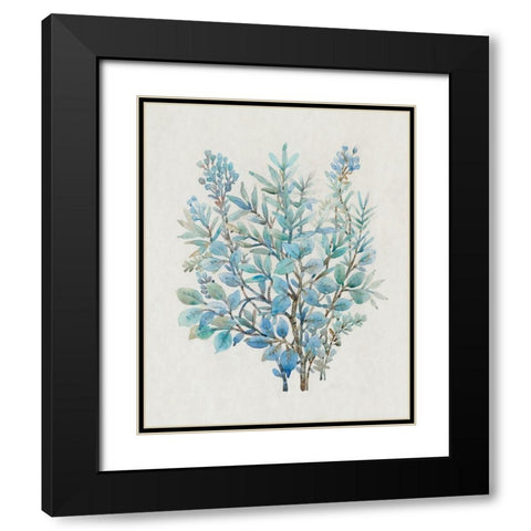 Leaf Arrangement III Black Modern Wood Framed Art Print with Double Matting by OToole, Tim