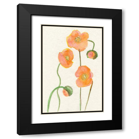 Petite Fleur III Black Modern Wood Framed Art Print with Double Matting by Ludwig, Alicia