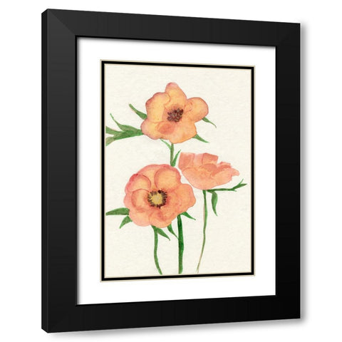 Petite Fleur IV Black Modern Wood Framed Art Print with Double Matting by Ludwig, Alicia