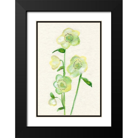 Petite Fleur VI Black Modern Wood Framed Art Print with Double Matting by Ludwig, Alicia