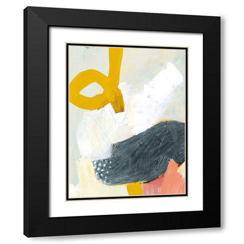 Seismic II Black Modern Wood Framed Art Print with Double Matting by Borges, Victoria