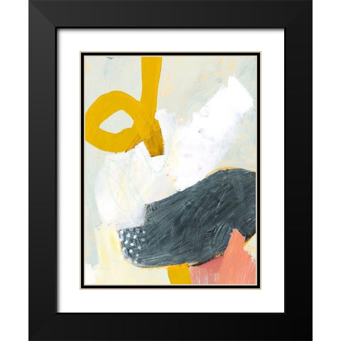 Seismic II Black Modern Wood Framed Art Print with Double Matting by Borges, Victoria