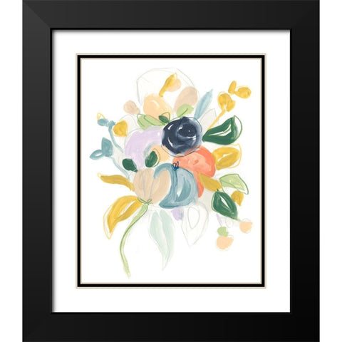 Bijoux Bouquet I Black Modern Wood Framed Art Print with Double Matting by Vess, June Erica