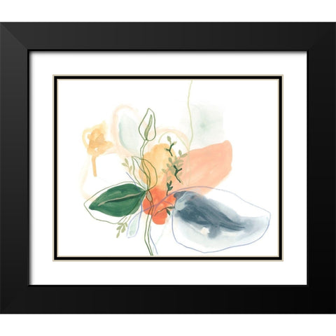 Abstracted Bouquet I Black Modern Wood Framed Art Print with Double Matting by Vess, June Erica