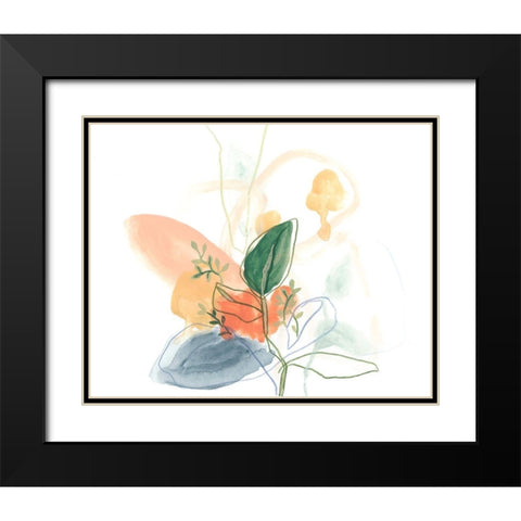 Abstracted Bouquet II Black Modern Wood Framed Art Print with Double Matting by Vess, June Erica