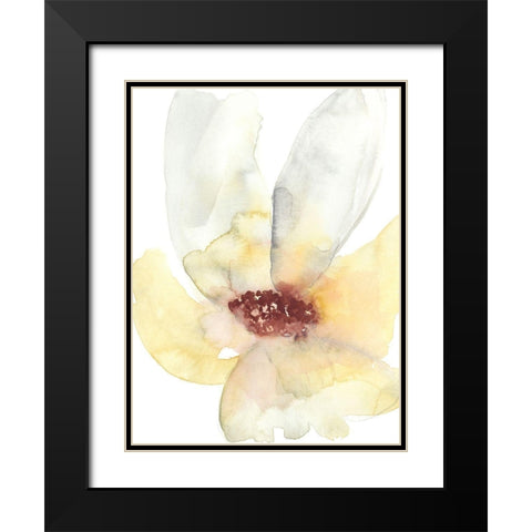 Lush Flower I Black Modern Wood Framed Art Print with Double Matting by Goldberger, Jennifer