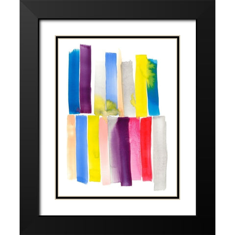 Lined Up I Black Modern Wood Framed Art Print with Double Matting by Goldberger, Jennifer