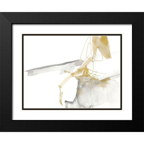 Gold and Grey Exploration VII Black Modern Wood Framed Art Print with Double Matting by Goldberger, Jennifer