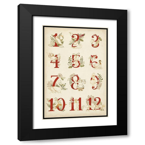 The Twelve Days Black Modern Wood Framed Art Print with Double Matting by Popp, Grace