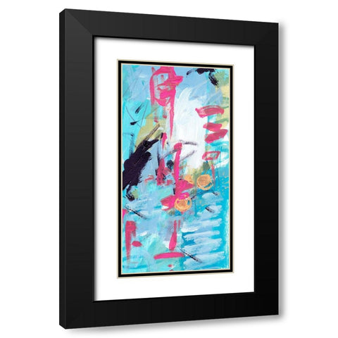 Waterlines I Black Modern Wood Framed Art Print with Double Matting by Wang, Melissa