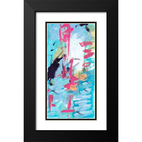 Waterlines I Black Modern Wood Framed Art Print with Double Matting by Wang, Melissa