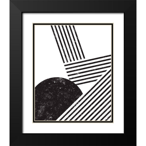 Orthograph II Black Modern Wood Framed Art Print with Double Matting by Green, Jacob