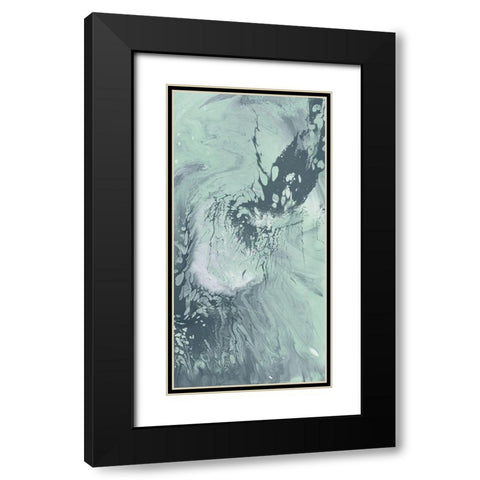 Waterflow II Black Modern Wood Framed Art Print with Double Matting by Goldberger, Jennifer