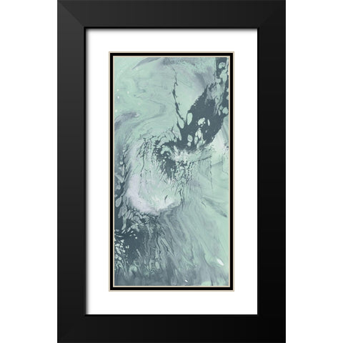 Waterflow II Black Modern Wood Framed Art Print with Double Matting by Goldberger, Jennifer