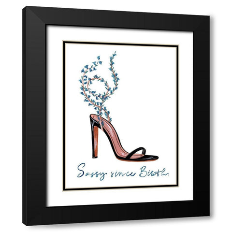 Sassy Statement II Black Modern Wood Framed Art Print with Double Matting by Wang, Melissa