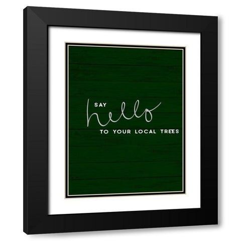 Hug a Tree I Black Modern Wood Framed Art Print with Double Matting by Hambly, Anna