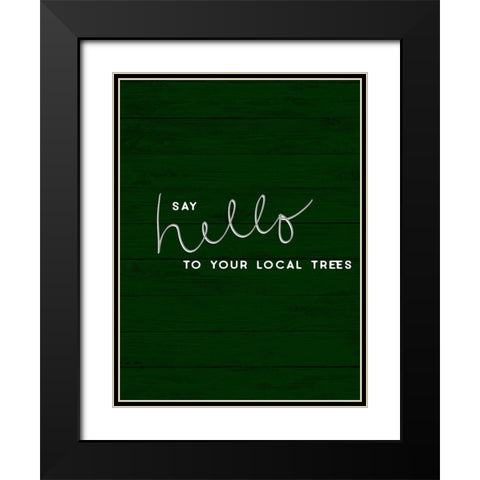 Hug a Tree I Black Modern Wood Framed Art Print with Double Matting by Hambly, Anna