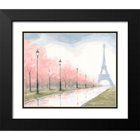 Paris au Printemps I Black Modern Wood Framed Art Print with Double Matting by Green, Jacob