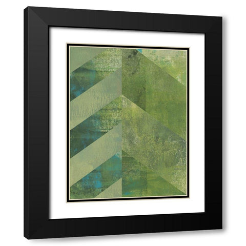 Emerald Canopy II Black Modern Wood Framed Art Print with Double Matting by Green, Jacob
