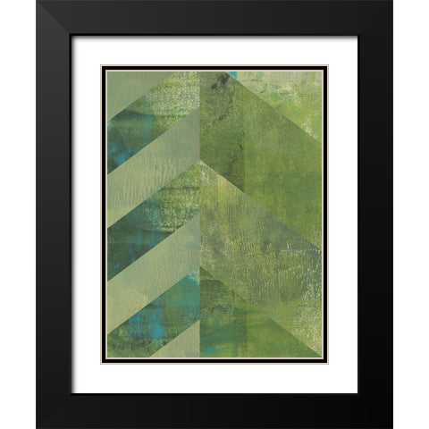 Emerald Canopy II Black Modern Wood Framed Art Print with Double Matting by Green, Jacob