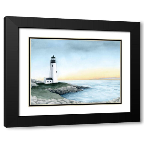 Lighthouse Bay I Black Modern Wood Framed Art Print with Double Matting by Popp, Grace