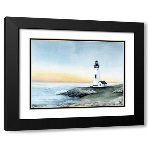 Lighthouse Bay II Black Modern Wood Framed Art Print with Double Matting by Popp, Grace