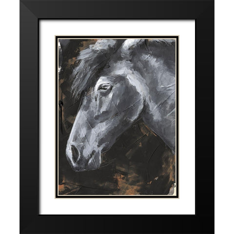 Tribeca Horse II Black Modern Wood Framed Art Print with Double Matting by Parker, Jennifer Paxton