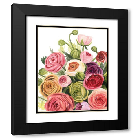 Ranunculus Study I Black Modern Wood Framed Art Print with Double Matting by Popp, Grace