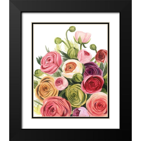 Ranunculus Study I Black Modern Wood Framed Art Print with Double Matting by Popp, Grace