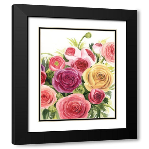 Ranunculus Study II Black Modern Wood Framed Art Print with Double Matting by Popp, Grace